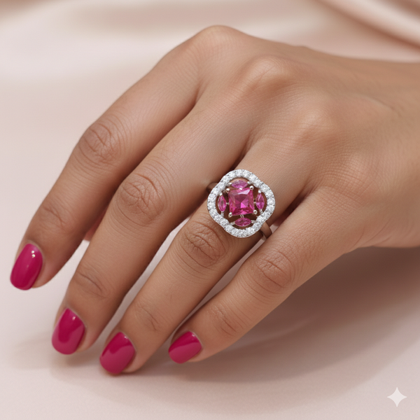 925 sterling silver cocktail Ladies ring